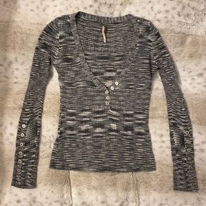 Free People Wool Blend Henley long sleeve